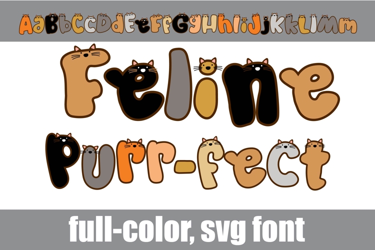 Feline Purr-Fect Color Font