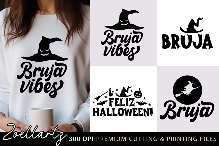 HALLOWEEN SVG Spooky Boo SVG Witch Bruja SVG T-shirt Designs