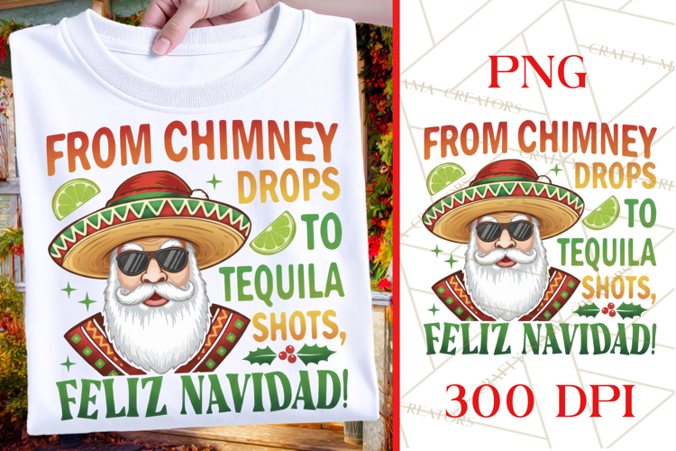 Feliz Navidad | Tequila Shots | Fiesta Christmas PNG
