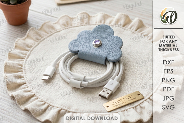 Felt Cable Organizer Laser Cut. Cord Organizer SVG