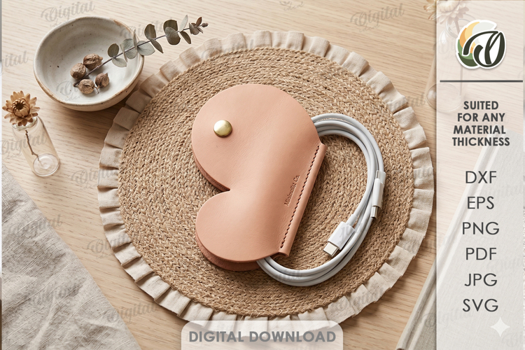 Felt Cable Organizer Laser Cut. Cord Organizer SVG