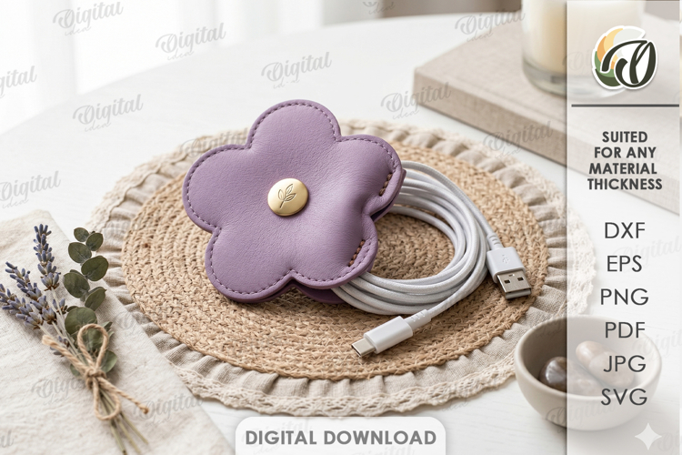 Felt Cable Organizer Laser Cut. Cord Organizer SVG