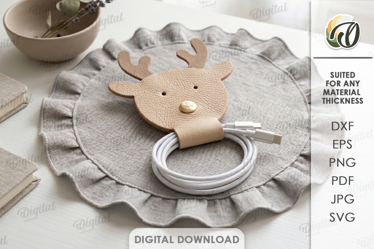 Felt Cable Organizer Laser Cut. Cord Organizer SVG