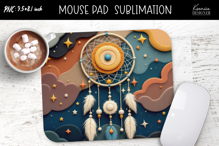 Colorful Magic and Celestial |Felted|Mouse Pad Design