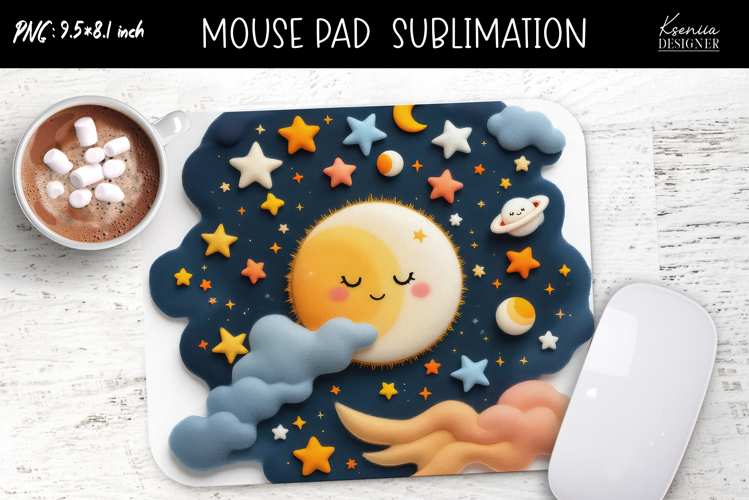 Colorful Magic and Celestial |Felted|Mouse Pad Design