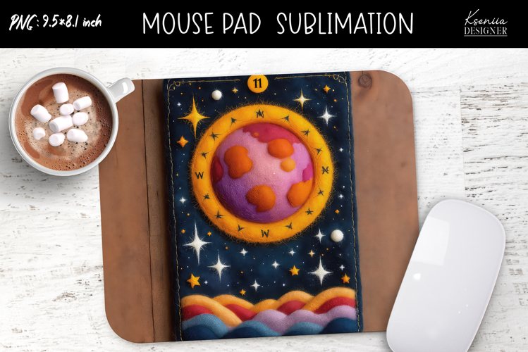 Colorful Magic and Celestial |Felted|Mouse Pad Design