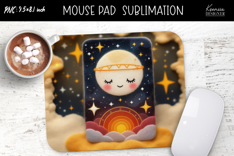 Colorful Magic and Celestial |Felted|Mouse Pad Design