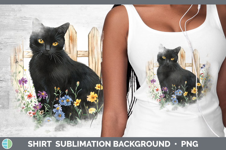 Fence Cats Black Shirt Sublimation Sublimation Background De