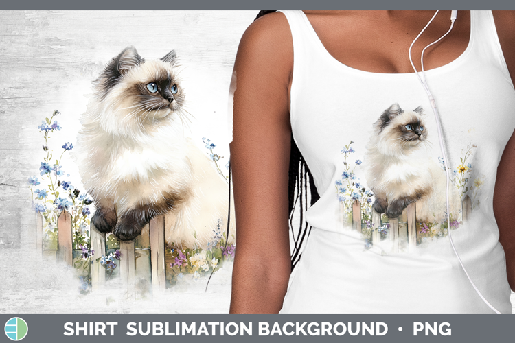 Fence Cats Himalayan Shirt Sublimation Sublimation Backgroun