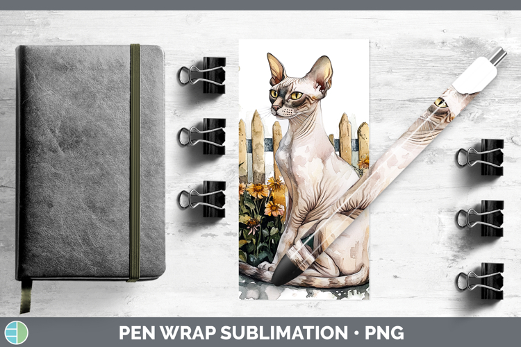 Fence Cats Sphynx Pen Wrap Sublimation Pen Designs