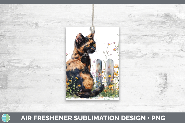 Fence Cats Tortoiseshell Air Freshener Sublimation Car Fresh