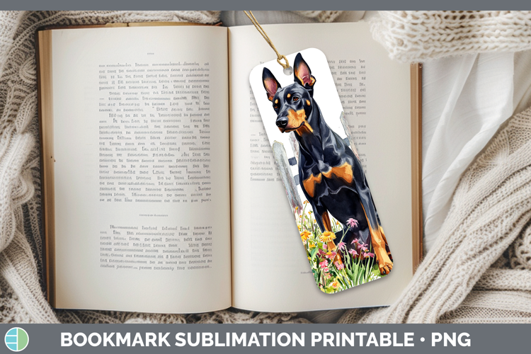 Fence Dogs 01 Doberman Pinscher Bookmark Sublimation Printab