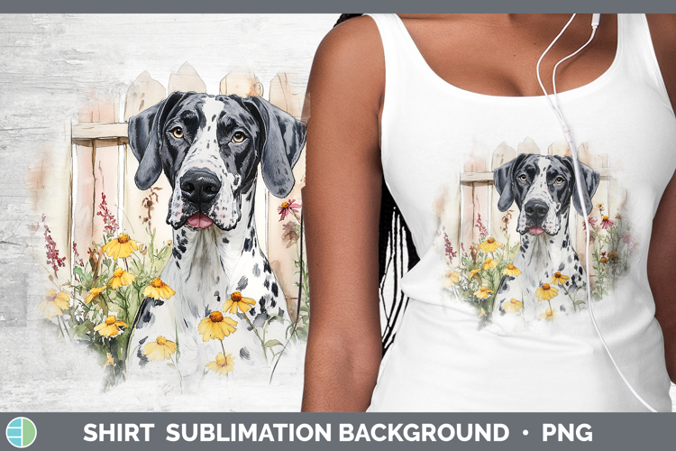 Fence Dogs 01 Great Dane Shirt Sublimation Sublimation Backg