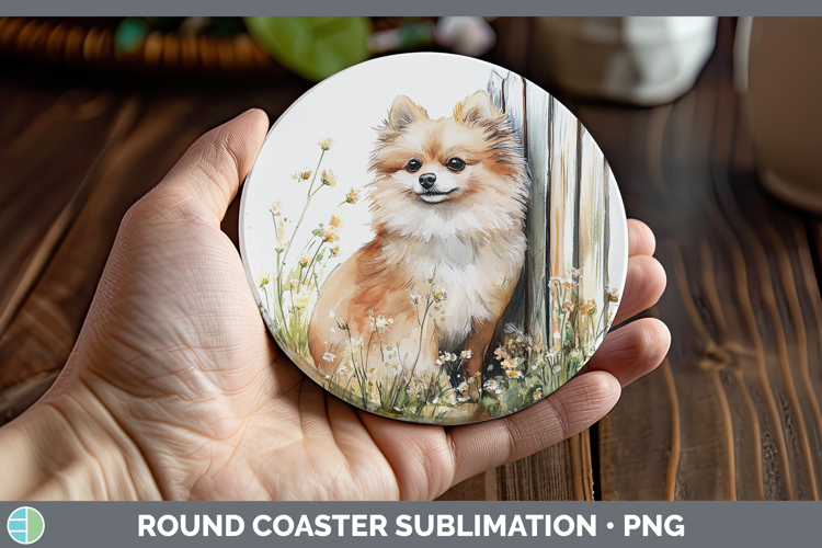 GorgeousFence Dogs 01 Round Coaster design.