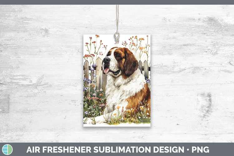 Fence Dogs 01 Saint Bernard Air Freshener Sublimation Car Fr