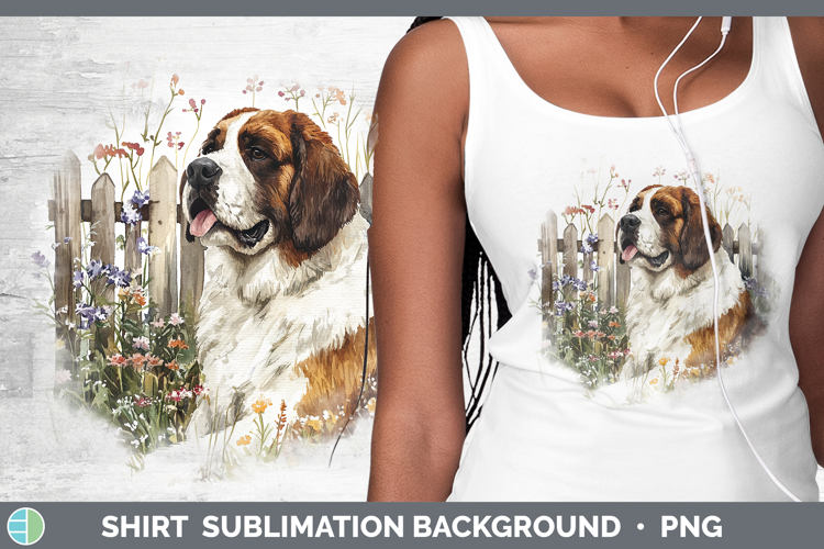 Fence Dogs 01 Saint Bernard Shirt Sublimation Sublimation Ba