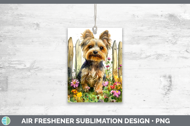 Fence Dogs 01 Yorkshire Terrier Air Freshener Sublimation Ca