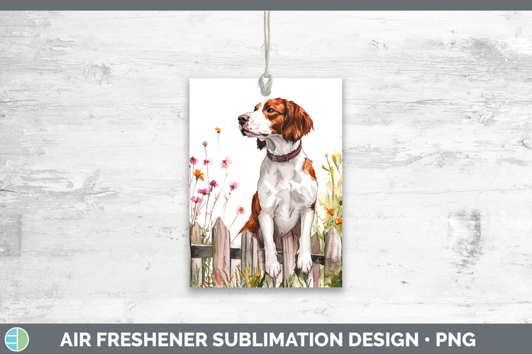 Fence Dogs 03 Brittany Dog Air Freshener Sublimation Car Fre