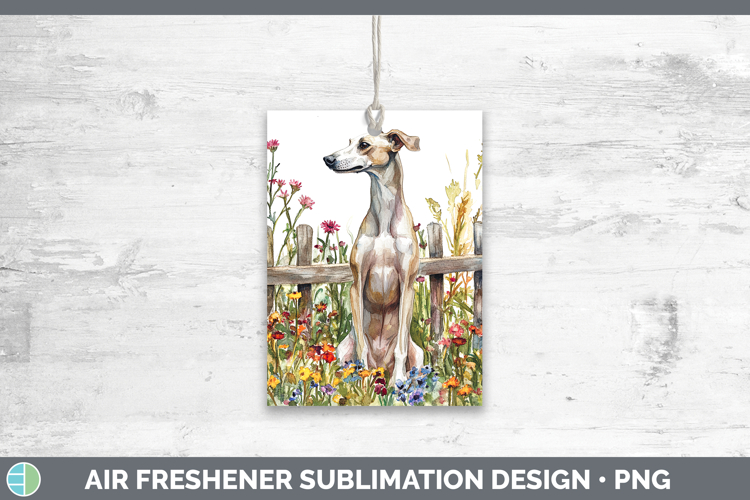 Fence Dogs 03 Whippet Air Freshener Sublimation Car Freshene