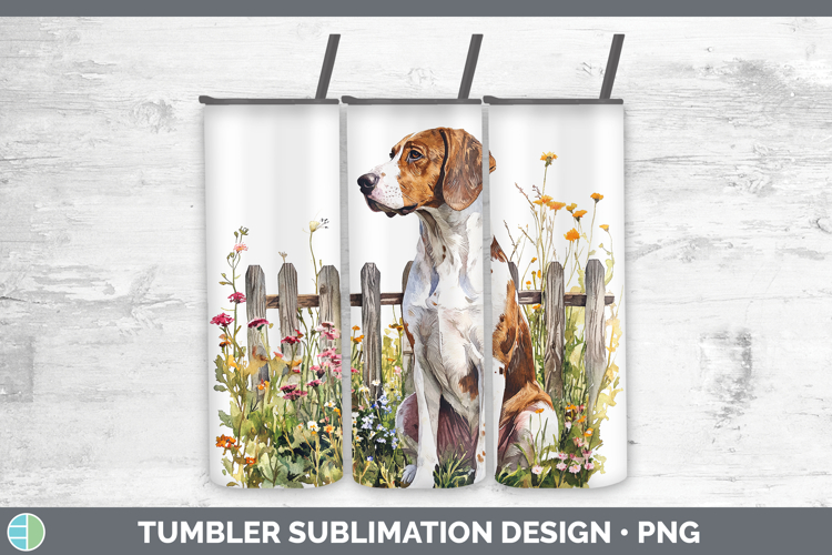 Fence Dogs 04 English Coonhound Tumbler Sublimation 20 oz Sk