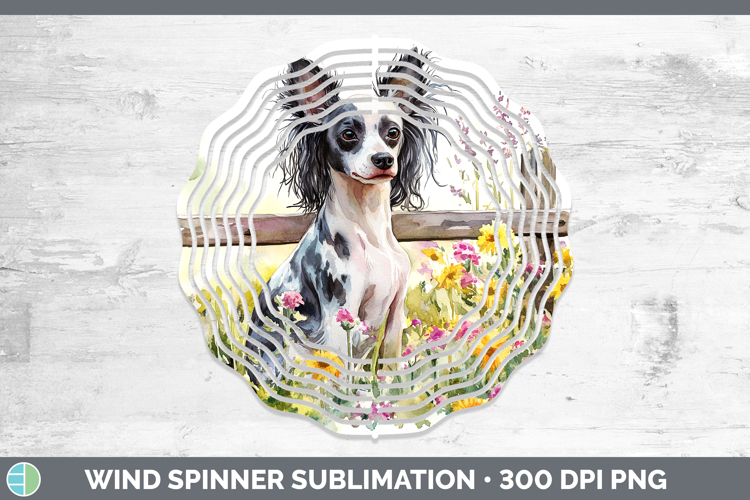 Fence Dogs 04 Hairless Chinese Crested Wind Spinner Sublimat