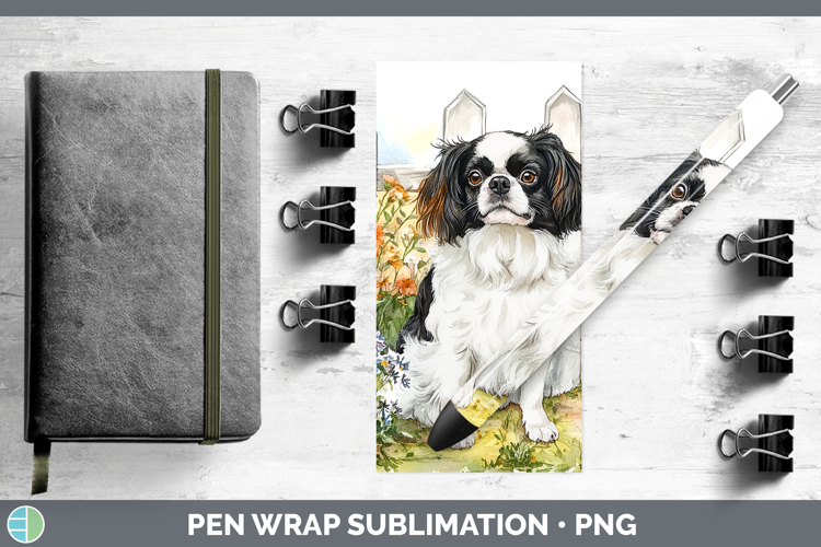 Fence Dogs 04 Japanese Chin Pen Wrap Sublimation Pen Designs