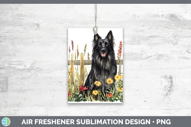 Fence Dogs 05 Belgian Sheepdog Air Freshener Sublimation Car