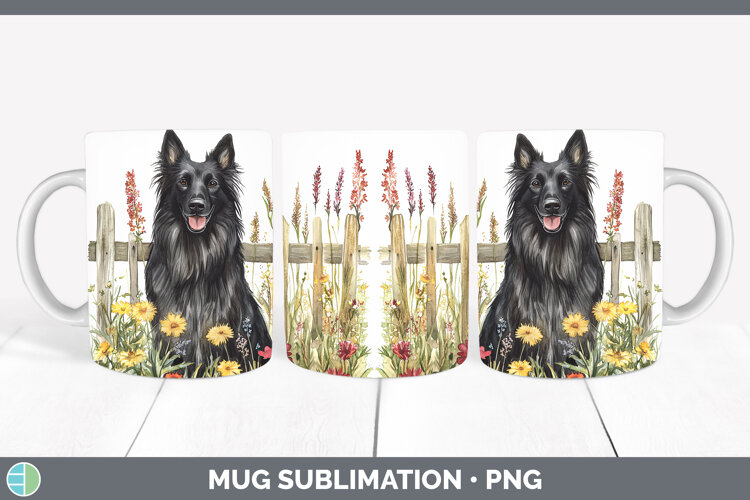 GorgeousFence Dogs 05 Mug Wrap design.