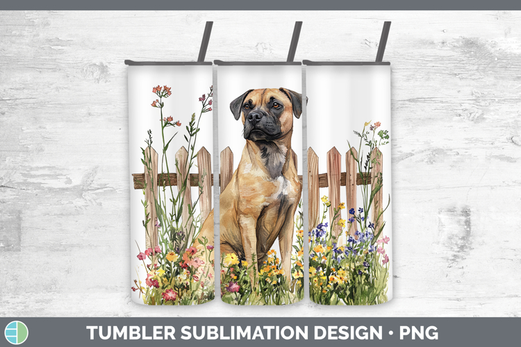 Fence Dogs 05 Black Mouth Cur Tumbler Sublimation 20 oz Skin