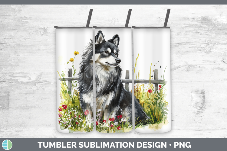 Fence Dogs 05 Finnish Lapphund Tumbler Sublimation 20 oz Ski