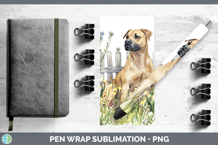 Fence Dogs 05 Podenu Canario Pen Wrap Sublimation Pen Design
