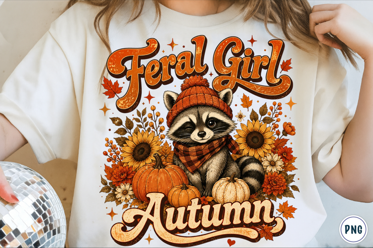 Feral Girl Autumn PNG