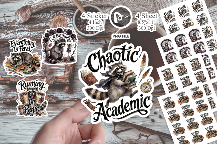 Feral Raccoon Chaotic Sticker