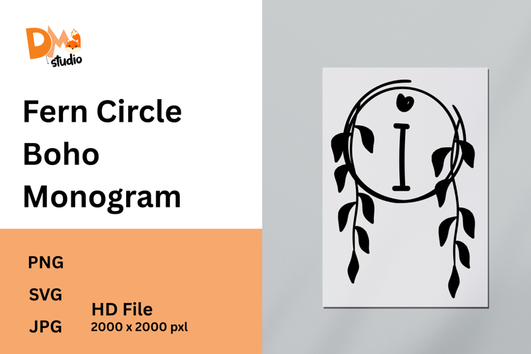 Fern Circle Boho Monogram (5826775)