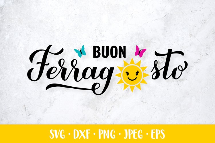Buon Ferragosto SVG. Italian summer festival example image 1