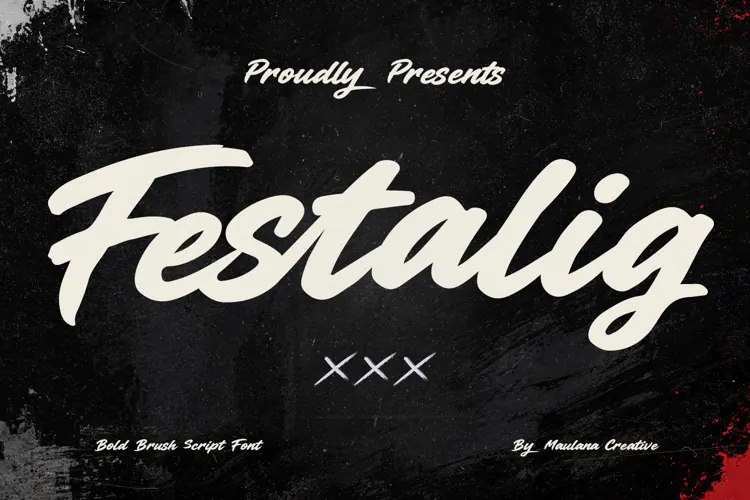 Festalig Bold Brush Script Font