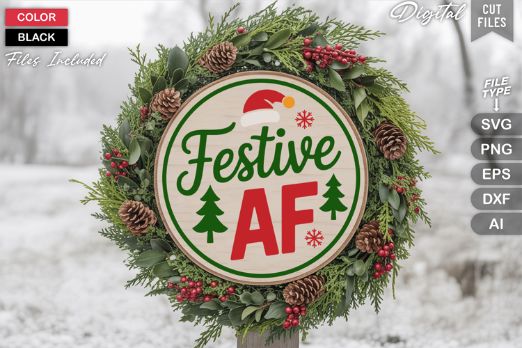 Round Christmas Ornament Svg Image 17