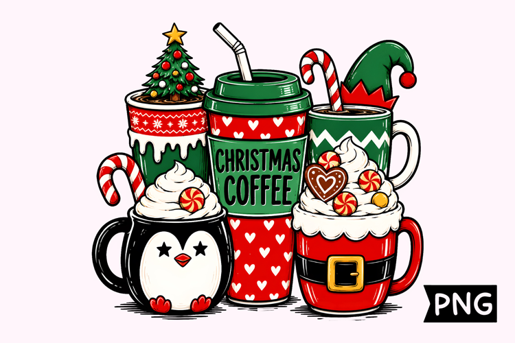 Festive Christmas Coffee Mugs and Cups Design