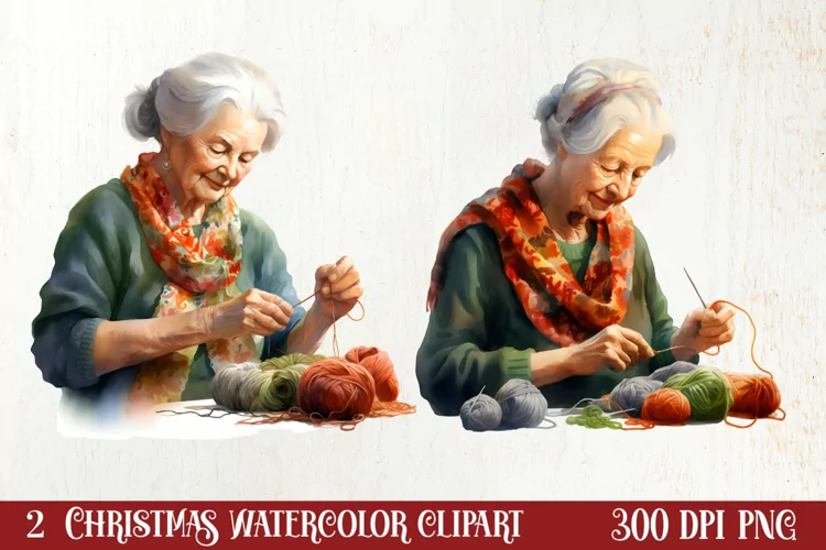 Festive Christmas Sewing Clipart , Christmas PNG