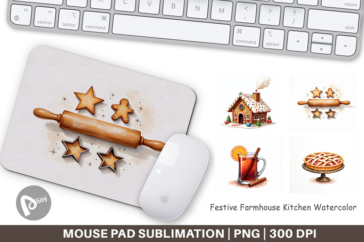 Festive Farmhouse Kitchen Mouse Pad