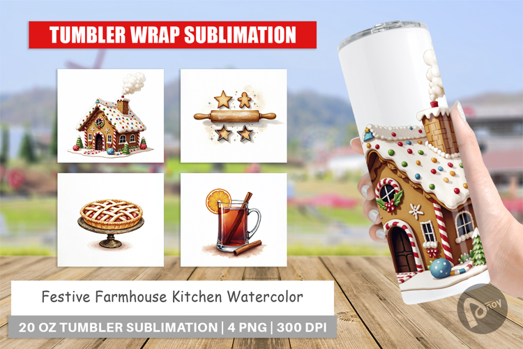 Festive Farmhouse Kitchen Tumbler