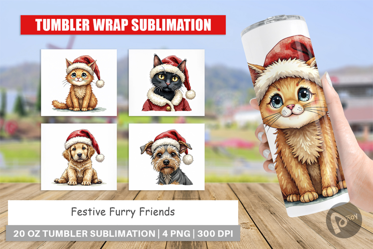 Festive Furry Friends Tumbler