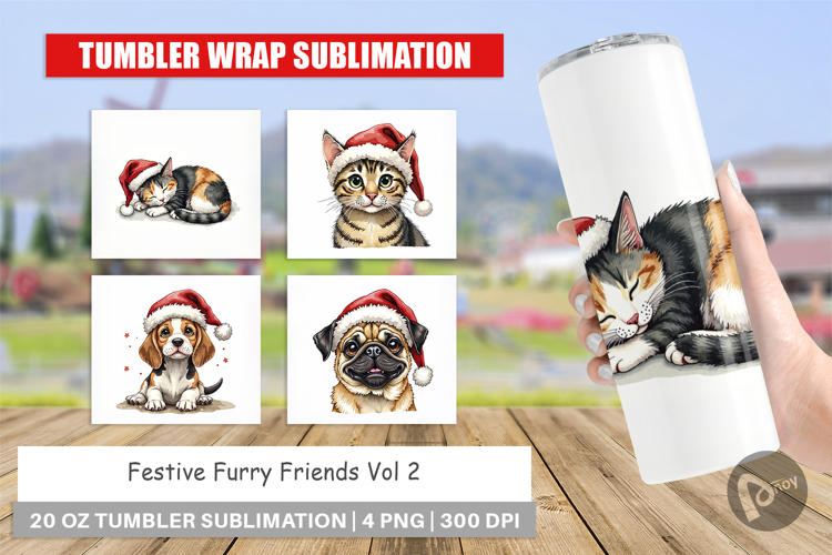 Festive Furry Friends Tumbler
