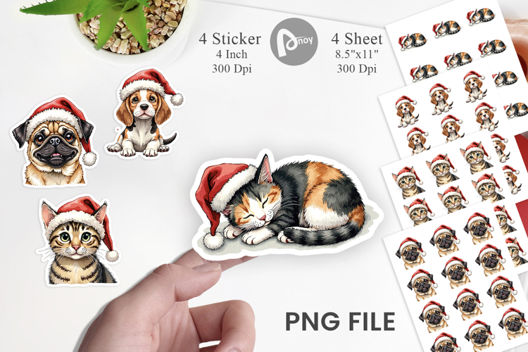 Festive Furry Friends Sticker