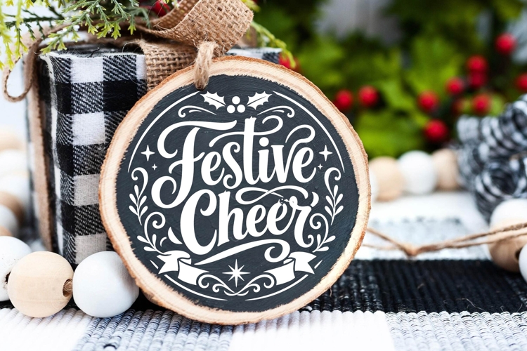 Festive Greetings Christmas Sign Svg