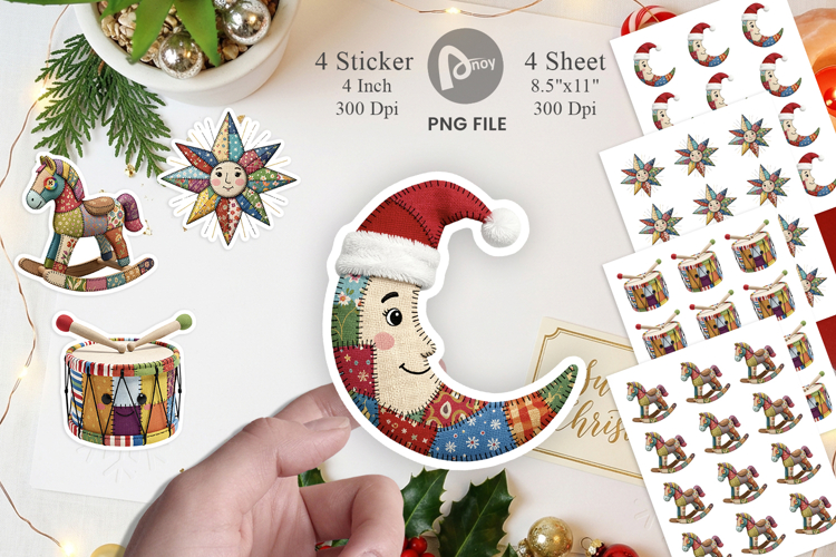 Handcrafted Patchwork Sticker