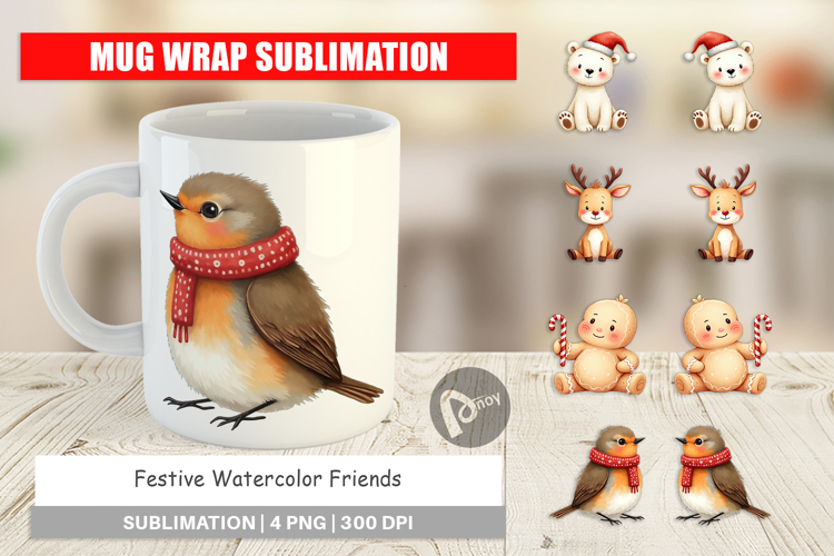 Festive Friends Mug Wrap