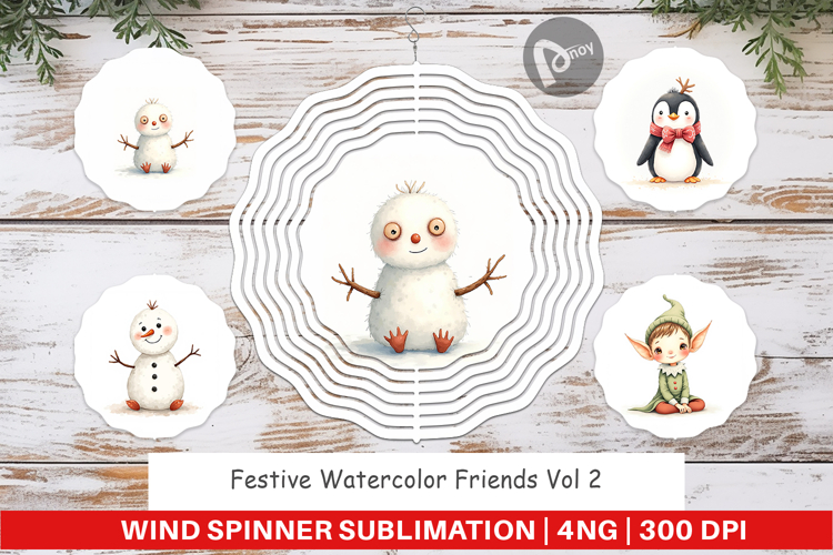 Festive Friends Wind Spinner example image 1