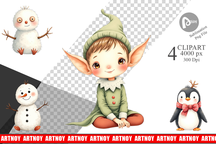 Festive Friends Clipart