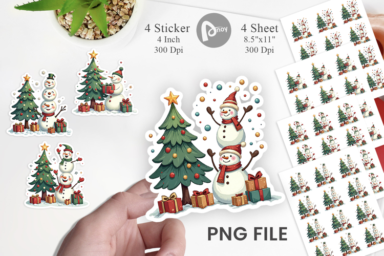 Festive Winter Whimsy Sticker